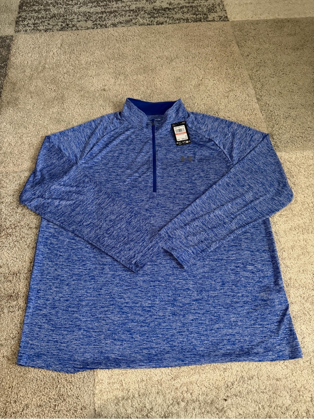 NWT Under Armour Men’s Tech 2.0 1/4 Zip Pullover Blue 3XL